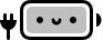 Battery Buddy menu bar icon: a battery with a smiling face and a plug.